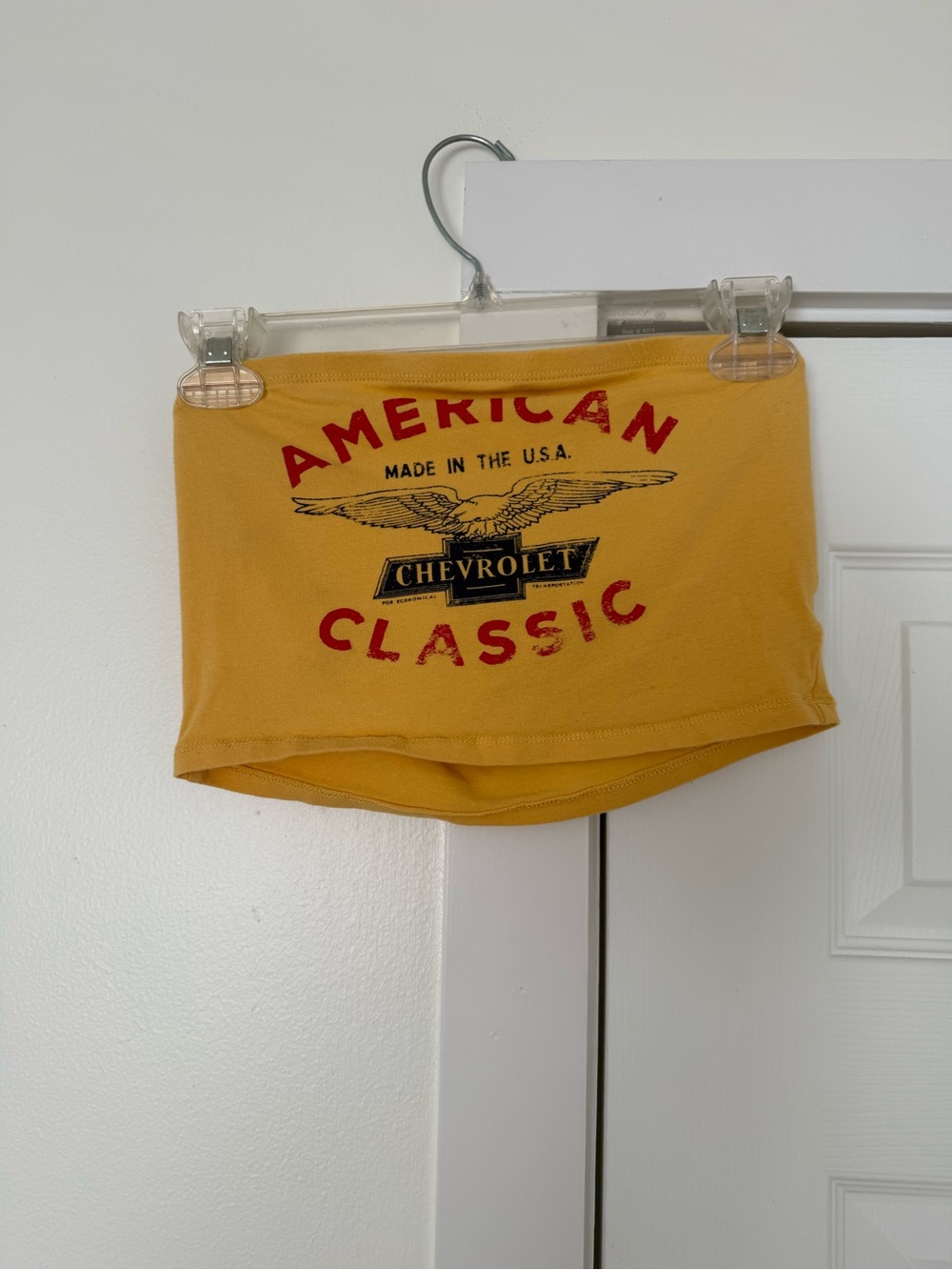 Vintage Yellow 'American Classic' Women's Tube top